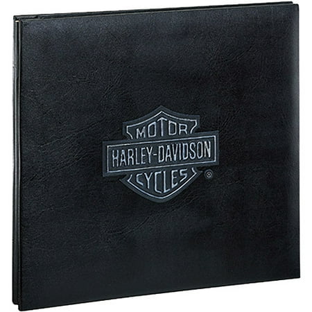 Harley 12X12 Postbound Album, Black Distressed