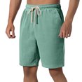 thumbnail image 1 of Men's Summer Beach Pants Men's Loose Stripe Pocket Drawstring Casual Shorts, 1 of 5
