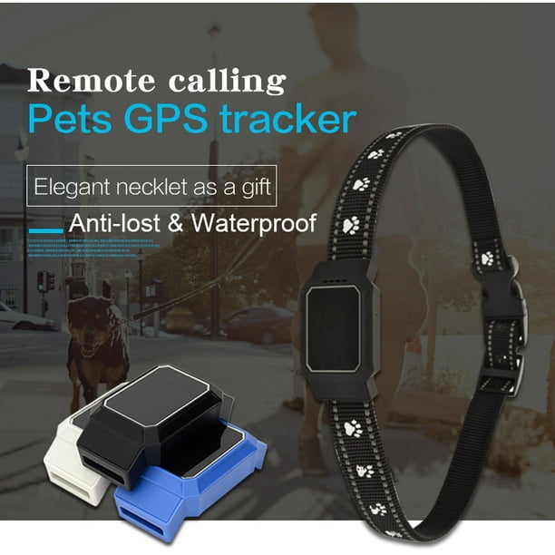 SINMI 2piècesTraqueur GPS pour chien, collier anti-perte GPS pour  localisateur de chat, traqueur de navigation GPS SOS extérieur. (Boîte  noire rose) 
