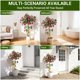 thumbnail image 4 of 4 ft artificial bougainvillea tree con faux rosa silk flowers in blanca planter - a grande decorative fake plant para home, oficina, house y garden, 4 of 7