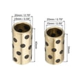thumbnail image 2 of Uxcell Sleeve Bearings 15mm/0.59" Bore,20mm/0.79" OD,Wrapped Bushings Brass Graphite,JDB Graphite 1 set（2pcs), 2 of 4