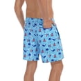 thumbnail image 4 of LRD Men's Swim Trunks with Compression Liner 7 Inch Inseam Life's a Beach / Blue M, 4 of 5