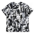thumbnail image 3 of LAOLIUSN Men's Black White Graffiti T-Shirt, Abstract Streetwear Graphic Tee, Short Sleeve All Over Print Shirt, S-4XL, 3 of 7