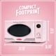 thumbnail image 5 of Nostalgia - Horno de microondas retro para encimera, grande de 800 W, 0.9 pies cúbicos, 12 ajustes de cocción preprogramados, reloj digital, electrodomésticos de cocina, color rosa, 5 of 5