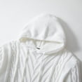 thumbnail image 4 of Mens Hoodies Cable Knit Solid Color Sweatshirts White Hoodie Spring Fall Long Sleeve Tops Casual Hooded Wool Pullovers with Pockets Sweaters Active Wear Hoody Men's Clothes 2025, 4 of 7
