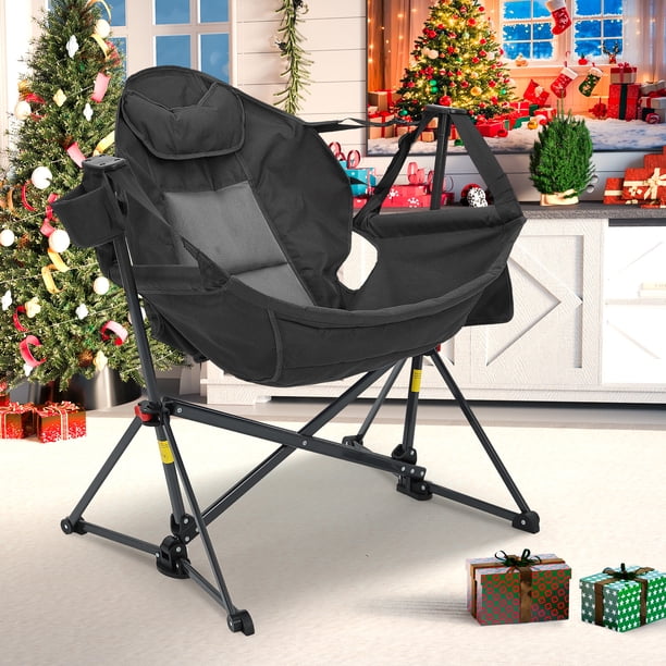 Ainfox Portable Hammock Camping Chairs with Pockets, Cup Holder