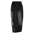 thumbnail image 3 of Jupe Mode Femme Taille Haute Déchirée Style de Rue, 3 of 5