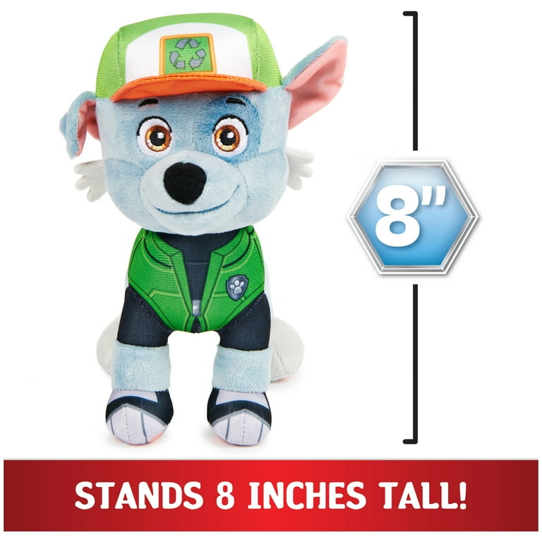 PAW Patrol, Big Truck Pup Rocky, Stuffed Animal 8-inch, Plush Kids