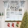 thumbnail image 4 of Grey Christmas Gnome Valance Curtain for Windows Xmas Trees Branches Winter Snowflakes Curtain Valances Short Window Treatments Panels for Kitchen Bathroom Laundry Room Basement 54 x 18 Inch, 4 of 7