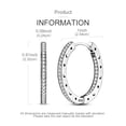 thumbnail image 7 of MULA Starry Moon Hollow Large Hoop Earrings 925 Sterling Silver Sparkling 5A Zircon Jewelry Gift for Her, 7 of 7