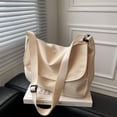 thumbnail image 4 of Bolso Hombro para Hombres Y Mujeres Mensajero Sólido Nailon Viajes () Blanco, 4 of 8
