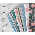 thumbnail image 6 of Soimoi 8 Pc Fat Quarter Bundle,Basic Floral Stripe Checks CollectionPrint 18"x 22"DIY Patchwork-100% CottonPre-Cut Quilting Fabric Multicolor, 6 of 7