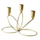 thumbnail image 5 of Candelabro de metal de 3 brazos para centro de mesa, soporte para velas para repisa de chimenea. Dorado, 5 of 9