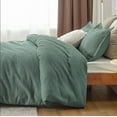 thumbnail image 4 of Pavish Export Cotton Waffle Duvet Cover In Matcha Green Waffle Comforter Cover Quilt Bedding Duvet Cover Set Bed Cover King, 4 of 4