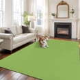 thumbnail image 3 of Green Large Area Rugs for Bedroom Living Room, Soft Non Slip Carpet Bedside Rug, Solid Color Simple Abstract Fashion Light Color Rectangular Floor Cover Kitchen Accent Rug 5'x8' for Office, 3 of 9