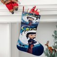 thumbnail image 2 of Coraline Tema: Calcetines de Navidad, fino lino blanco para colgar en escaleras y chimenea, decoración navideña para el hogar, regalo de Navidad. 54cm × 38cm, 2 of 5