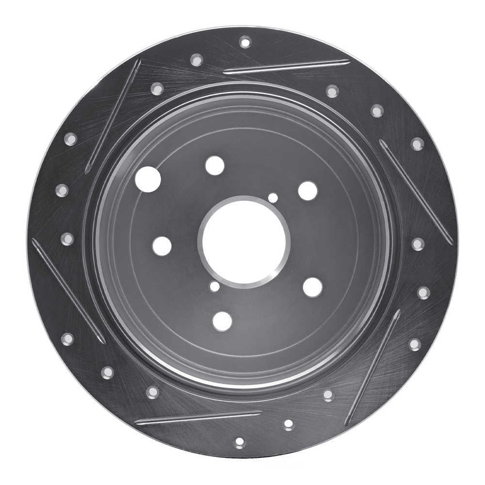 Dynamic Friction Company 631-13024R DFC Brake Rotor - Drilled And Slotted - Silver