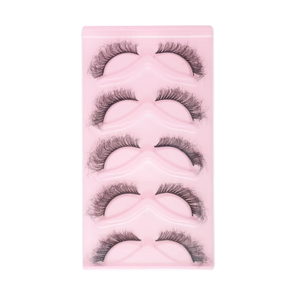 Unique Bargains 5 Pair Dense False Eyelashes for Makeup Black QLF25#