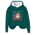 thumbnail image 1 of Wolfast Sweat à Capuche Imprimé de Noël pour Femmes Manches Longues Confortable Pull Mode, Vert Armée, L, 1 of 4