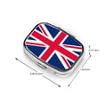 thumbnail image 3 of Union Jacks Flag Small Pill Case For Pockets & Purses 2 Compartment Travel Medicine Organizer, 3 of 5
