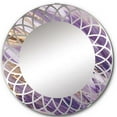 thumbnail image 2 of Designart "Dynamic Abstractions in Purple and Gold II" Abstract Round Wall Mirror - Modern Oval Printed Decorative Oversized Mirror - Multiple Color Options, 2 of 4