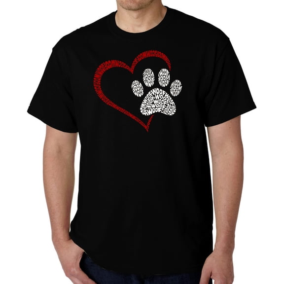 Paw Heart - Men's Word Art T-Shirt