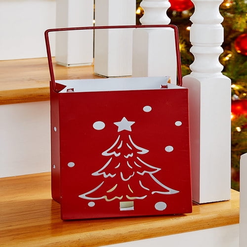 Lighted Metal Holiday LuminariesTree