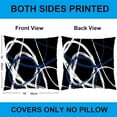 thumbnail image 6 of Set of 2 Dark Blue Geometric Square Pillow Covers Decorative Throw Pillows Cases Soft Velvet Two Sides Abstract Cushion Covers for Bedroom Sofa Living Room 18X18 Inches, 6 of 6