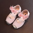 thumbnail image 5 of LNMQLPDBS Little Girl Shoes Solid Color Tulle Floral Decoration Shoes Low Heel Flower Gir Wedding Party Dress Shoes Comfort Princess Shoes for Kids Toddler Girls Sandals Pink 3.5 Years, 5 of 7