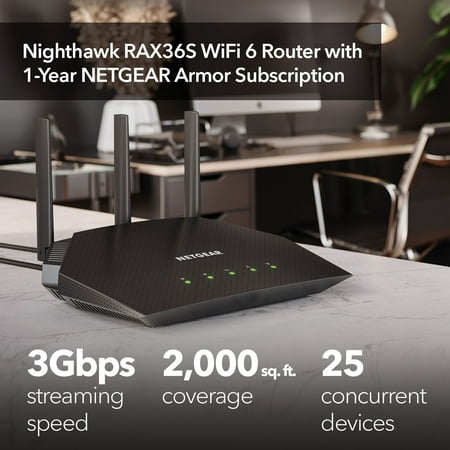 NETGEAR - Nighthawk AX3000 Dual-Band Wi-Fi 6 Router - Black