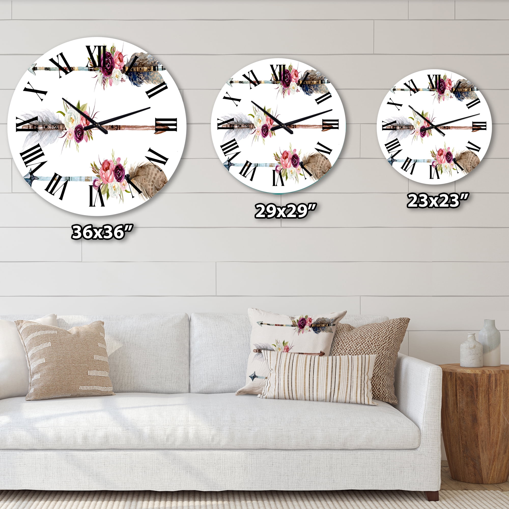 Designart 1 in Bohemian Wall Clock