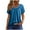 Blue, variant on sovlvnd Women Summer Tops, Fashion Summer Casual Solid Round Neck Short Sleeves Tshirt Blouse Purple
