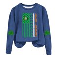 thumbnail image 2 of Qiopertar Mode Femmes Saint-Patrick Décontracté Manches Longues Col Rond Imprimé Chandail en Molleton Dames Hauts Blouse Offres de la Semaine Liquidation Moins de 5$ jusqu'à 90 % de Réduction, 2 of 4
