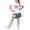 White, variant on Bixock Toddler Girls Outfits Print Short Sleeve Round Neck T Shirts and Jean Skirt 2 Piece Set Summer Vacation Clothes 2-8Y
