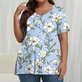 thumbnail image 2 of Otvok Women Plus Size Blouses Summer Printed Regular Short Sleeve T-Shirt Top, 2 of 6
