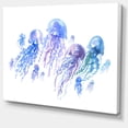 thumbnail image 2 of Groupe de Méduses Bleu Violet - Impression sur Toile Abstraite, 2 of 3