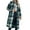 Green, variant on yievot Women's Long Plaid Shacket Long Sleeve Oversized Button Down Shirt Jacket Coat