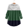 thumbnail image 4 of Ozmmyan Womens Sweater Button Plush Tops Hooded Loose Cardigan Solid Color Patchwork Coat Jacket, 4 of 4