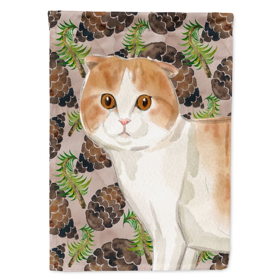 Scottish Fold Pine Cones Flag Canvas House Size