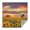 Sunset Sunflower Field, variant on Sunset Sunflower Field Scene Square Tablecloth,Waterproof Square Table Cover,Wipeable Spillproof Washable Table Cover for Home Kitchen Party Decor 42"X42"(107x107cm)