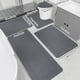 thumbnail image 4 of Kit De Alfombrilla De Bao 5pc Para Uso En El Bao, Ideal Para El Piso Completo Del Bao, Proporcionando Comodidad Y Estilo Para Uso Familiar Y Adulto En Entornos Domsticos, UKHBMC | Gray, 4 of 9