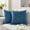 Blue, variant on Knubmt Set of 2 Decorative Square Throw Pillow Covers with Zipper, Linen Soft Cushion Case Pillowcases for Sofa Couch Bed and Living Room, 20 x 20inch