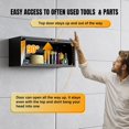 thumbnail image 4 of PetFurnishn Small Wall-Mounted Locking Cabinet Metal Garage Storage Cabinet Hanging Medicine Lockable Steel Utility Floating Tool 14" H Assembly Required Black, 4 of 13