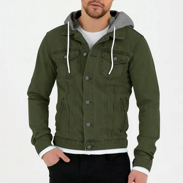 WILLBEST Sudaderas De Hombre para Hombre, Moda De Otoño e Invierno, Informal, De Color Sólido, A Prueba De Viento, Deportivas, De Manga Larga XXXGrande