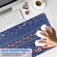 thumbnail image 4 of Long Mouse Pads for Desk,Pioneer Flower Floral Print Pattern Desk Mats on Top Of Desks, Desk Mouse Pad Extra Large with 3mm Non-Slip Base and Stitched Edge for Gaming,Office,Work,Home 31.5"x11.8", 4 of 6
