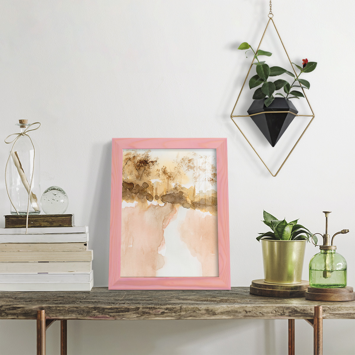 Sun Kissed Earth I - Framed Print w/glass - Sunset Pink
