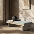 thumbnail image 2 of Meridian Furniture Arlington Mint Green Chenille Fabric Bench, 2 of 17