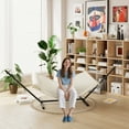 thumbnail image 3 of Hamac Double avec Support – Robuste pour 2 Personnes, 475 Lb – Corde de Coton, Coussin Matelassé Réversible – Portable pour Extérieur, Jardin, Patio et Intérieur – Beige Pâle, 3 of 5