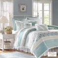 thumbnail image 2 of King Size Bed In A Bag, 9 Piece Cotton Percale Comforter Set Aqua King, Aqua Cotton Bedding Set,Polyester Bed Sheet Set, Household Supplies & Décor Bedding Bedding Sets, 2 of 19