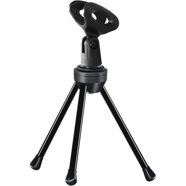 Support de Microphone de Bureau Shiqi avec Support de Clip de Micro, Trépied Pliable avec Pieds Antidérapants Support de Micro de Bureau Réglable, Idéal pour Podcast, Chat en Ligne, Réunions avec Micros Dynamiques comme SM58 57 PGA48 etc.